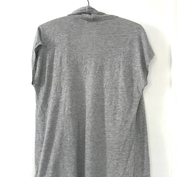 7 For All Mankind grey modal waterfall cardigan topper shirt top tunic - Picture 3 of 7